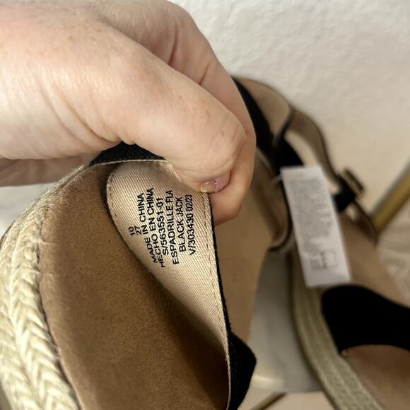 Old Navy Espadrille Sandal Black Jack Canvas Womens Size 10 NWT NEW - Picture 6 of 6